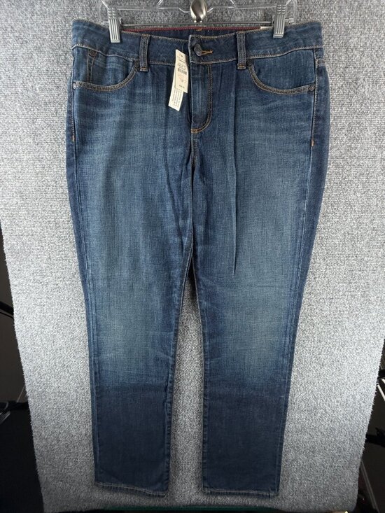 Talbots Denim - NWT Talbots Signature Straight Jeans 12/31 Dark Wash Denim Straight ACTL 34X31